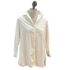 Gap long sleeve button-down shirt 100% cotton pocket collar women’s size S small